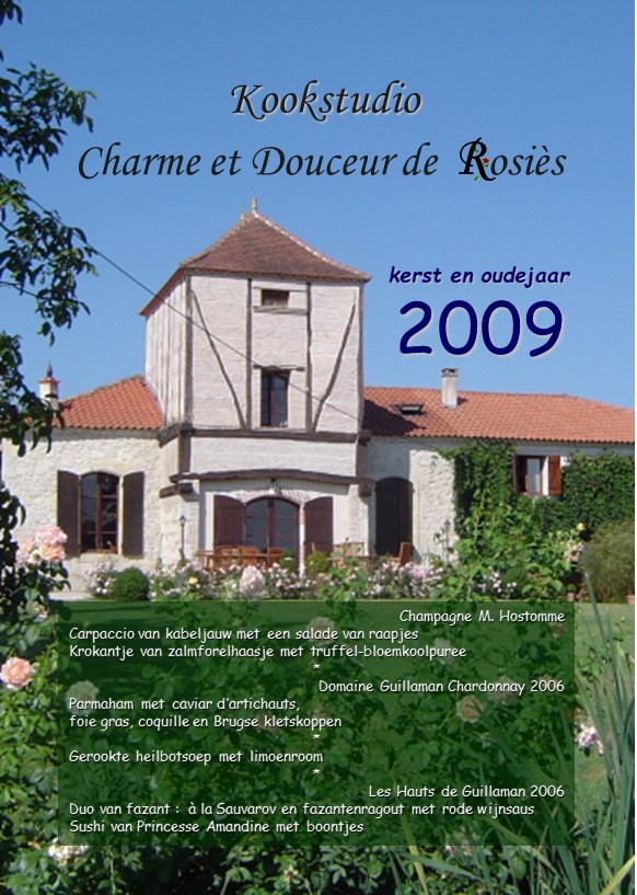 2009 kerstmenu